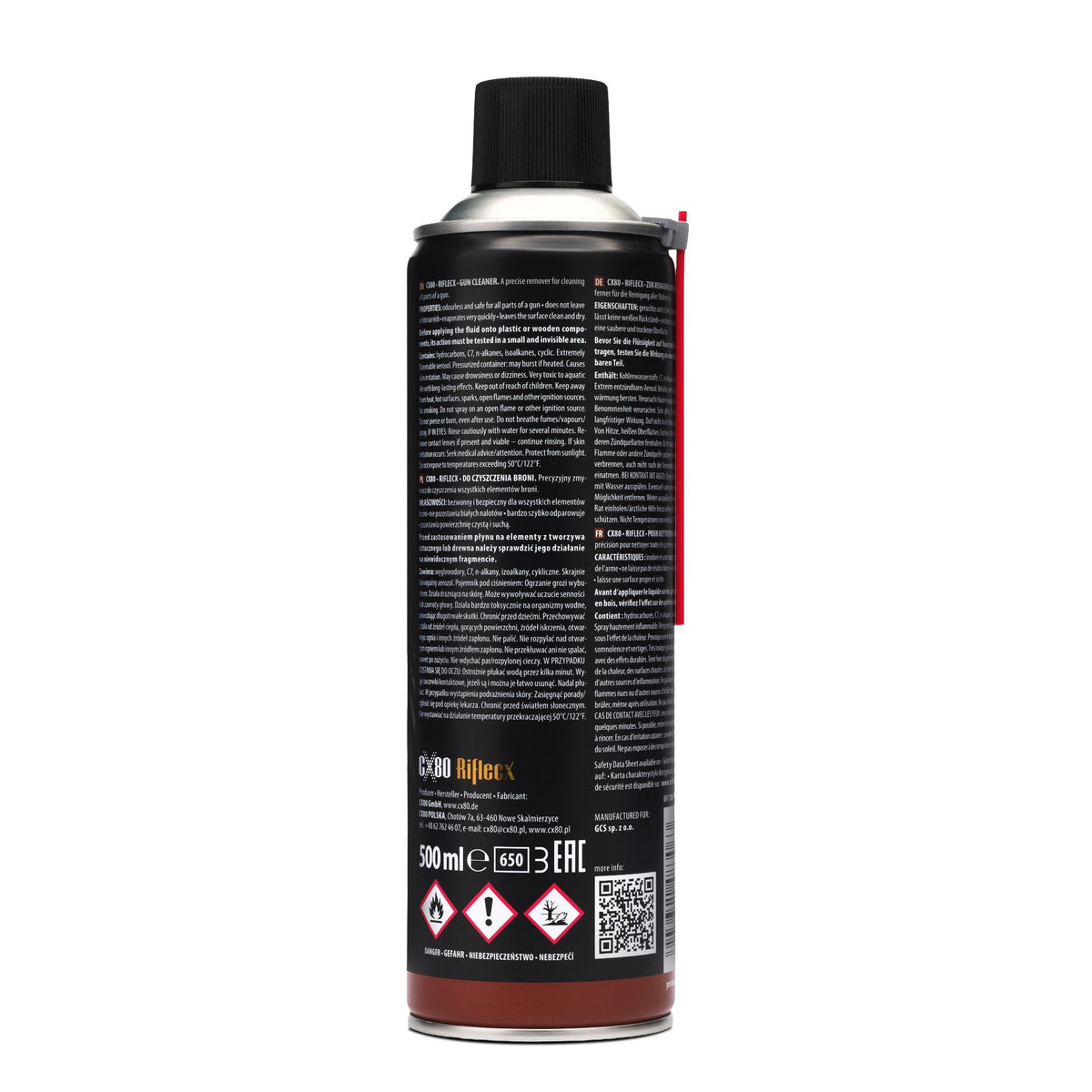 Gun Cleaner 500 ml גב המוצר